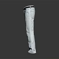 Light Blue Denim Jeans With Black Belt Full Length Classic Fit Style