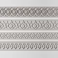 Carved Ornamental Lines In Four Different Intricate Decorative Patterns For Interior Design