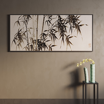 New Chinese Plant Painting Decorative Painting 3d model