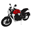 Modern Red and Black Motorcycle with Sleek Design Sporty Features in Gray Indoor Wall Setting