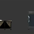 Washing Machines With Metal Laundry Baskets In Modern Functional Laundry Room Setup