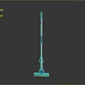 Household Cleaning Tool Blue Flat Mop With Long Handle And Adjustable Rod