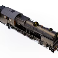 Vintage Steam Train Locomotive With Classic Boiler Smokestack And Metal Wheels