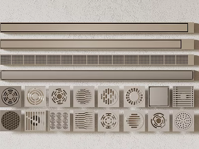 Variety Of Bathroom Floor Drain Designs For Selection 3d model