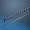 Long Metallic Sword Weapon With Sharp Blade And Blue Background Reflection 3d model