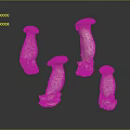 Modern Mushroom Shiitake Straw Mushroom Poisonous Mushroom 3d model