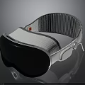 Modern Electronic VR Headset With Comfortable Strap And Black Lenses