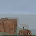 Red Bricks Stacked and Scattered as Essential Construction Building Materials 3d model