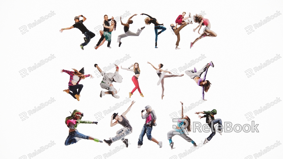 2D Dance Street Dance Characters model