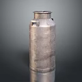 Industrial Metal Cylindrical Container Equipment With Side Handles Shiny Surface
