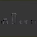 Wooden Stone Decorative Pieces With Various Shapes Sizes Natural Textures And Glossy Dark Finish