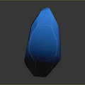 Vibrant Blue Crystal Shaped Decorative Ornament Set With Glossy Translucent Finish For Home Decor