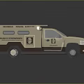 Police Mobile Unit Truck With Side Logos Roof Equipment And Official Insignia