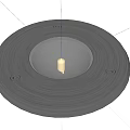 Round Metal Outdoor Recessed Light with Illuminated Surface and Flush Mount Design