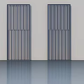 Modern Swing Doors With Vertical Stripe Design In Dark Gray Finish