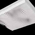 Modern Ceiling With White Wave Pattern Design 3d model