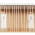 Wooden Public Restroom Stalls With White Slats Palm Leaf Patterns Stall Doors And Gender Symbols