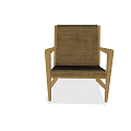 Comfortable Woven Leisure Chair With Wooden Frame And Modern Design