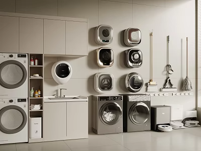 Modern Bathroom Cabinet Rack With Sleek Design And Storage Shelves For Bathroom Organization 3d model