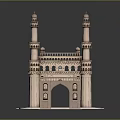 Architectural Model With Ornate Cornice Decorations 3d model