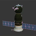 Advanced Spacecraft Structure Design With Solar Panels And Modular Sections 3d model