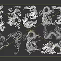 Traditional Chinese Red Dragon Paper Cut Wall Decor Art Designs