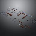 Various Medieval Weapons Including Axe Chain Hook Knife With Wooden Handles And Metal Parts