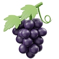 Modern Grape Cartoon Grape Fruit Cartoon Fruit 3d model