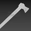 Axe Cutting Axe Life Utensils Old Axe Farm Tools 3d model