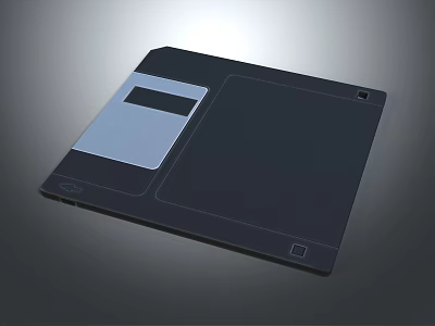 Vintage Black 3.5 Inch Floppy Disk Classic Data Storage Device With Retro Design 3d model