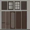 Different Styles Of Wooden Cabinet Doors With Glass Panels And Intricate Patterns