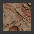 Red Textured Wavy 3D Terrain Model With Mountainous Canyon Surface Features 3d model