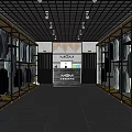 Men's Clothing Store Interior With Suits On Racks And Styled Mannequins