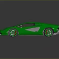 Green Sports Car With Sleek Design Red Interior And Modern Alloy Wheels