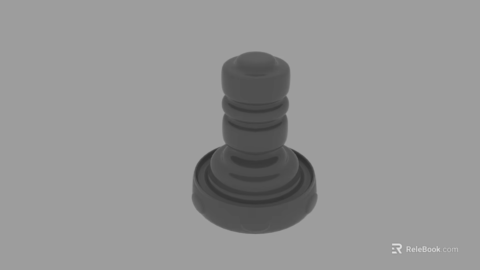 Gray Stacked Cylindrical 3D Model For Industrial Mechanical Component Design 3d model 