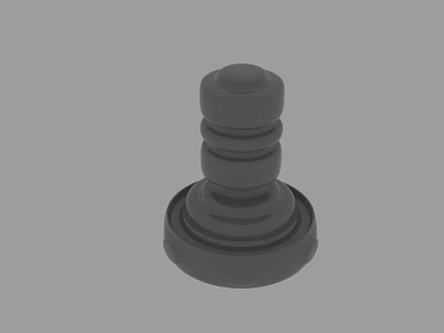 Gray Stacked Cylindrical 3D Model For Industrial Mechanical Component Design 3d model