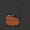 Small Orange Heavy Duty Construction Road Roller With Handle And Roller Drum