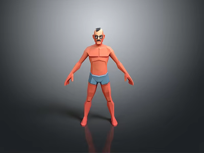 Men's Uncle Greasy Uncle Male Handsome Male Young Juvenile Male Role 3d model