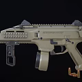Modern Tactical Desert Tan Pistol With Rail System Sight Magazine And Bullets