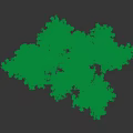 Lush Layered Japanese Pine Tree With Spreading Branches And Human Silhouette For Scale
