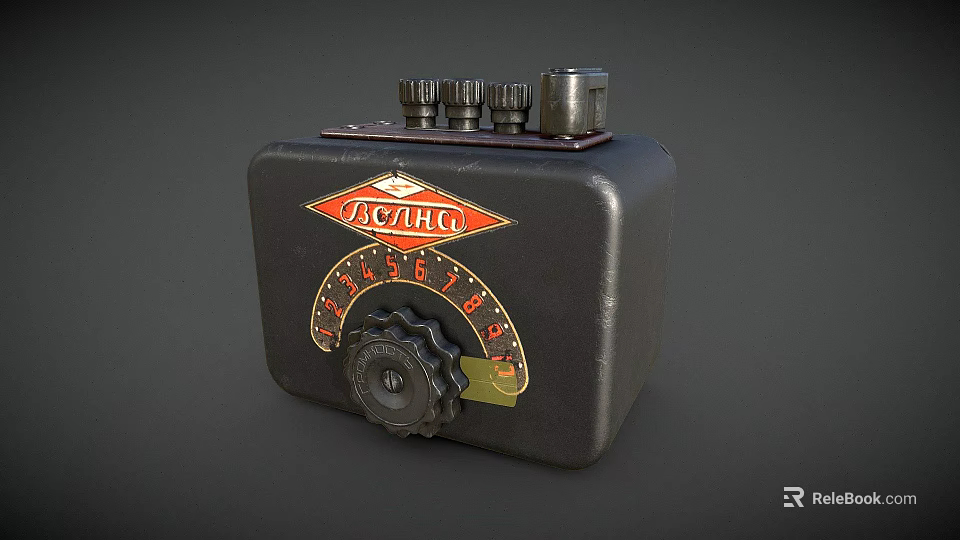 Vintage Detroit Radio with Classic Knobs and Retro Dial Design for Daily Use 3d model 