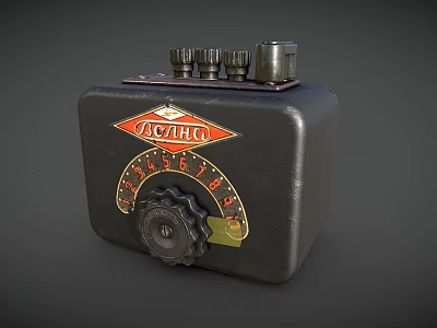 Vintage Detroit Radio with Classic Knobs and Retro Dial Design for Daily Use 3d model