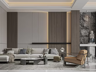 Modern Guest Dining Room Living Room 3d model