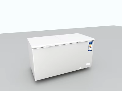 Dessert Shop Commercial White Freezer for Storing Fresh Pastries and Ice Cream 3d model