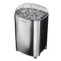 Sleek Modern Fireplace With Stainless Steel Body And Mesh Top Design For Home Decor