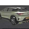 Light Green Modern SUV With Distinctive Grille Design Black Roof And Sleek Lines