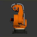 Orange KUKA Industrial Robot Arm As Key Automation Equipment In Manufacturing Industry
