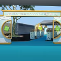 Event Venue Layout With Organized Seating Stage Green Plants And Functional Zones