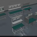 Multiple Styles Of Anti Static Functional Workbenches With Storage Shelves For Industrial Electronic Workshop Operations