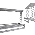 Ceiling Mounted Retractable Clothes Drying Rack With Folding Rails And Steel Chains